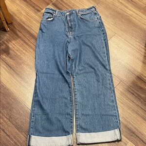 Pilcro Blue Wide Leg Jeans